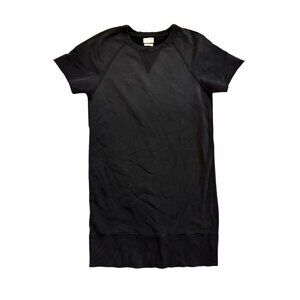 Rag & Bone Black Short Sleeve T-Shirt Dress | Black Distressed | Size XS